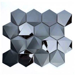 Placi din metal negru 304/316 Placi din oțel inoxidabil Mozaic pentru decorarea pereților